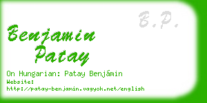 benjamin patay business card